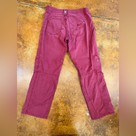 Kuhl red vintage wash mid rise cargo hiking pants size 8 women’s - Picture 7 of 8